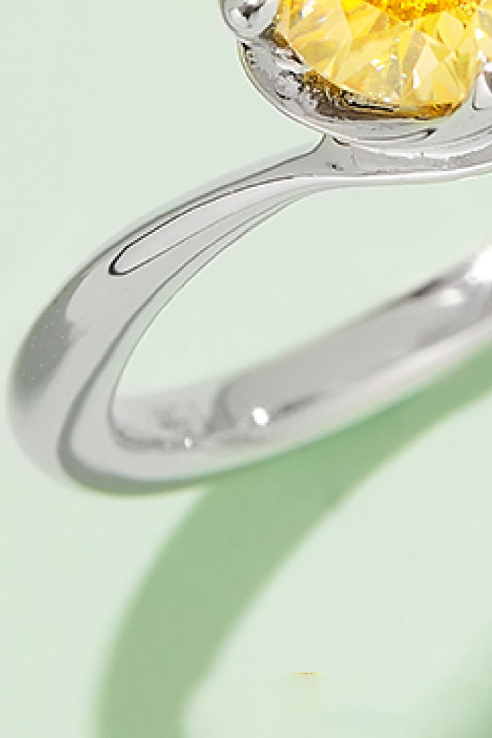 1 Carat Moissanite Silver Solitaire Ring Murray 925 Sterling Silver Platinum-plated 994769bad2754dba9c5e726a72e10f4c-Max Trendsi