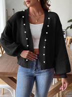 Pearl Cardigan Open Front Long Sleeve Soft Casual Knitwear 994fbb2f-635d-440a-a59a-fc69e057e22d-Max Trendsi