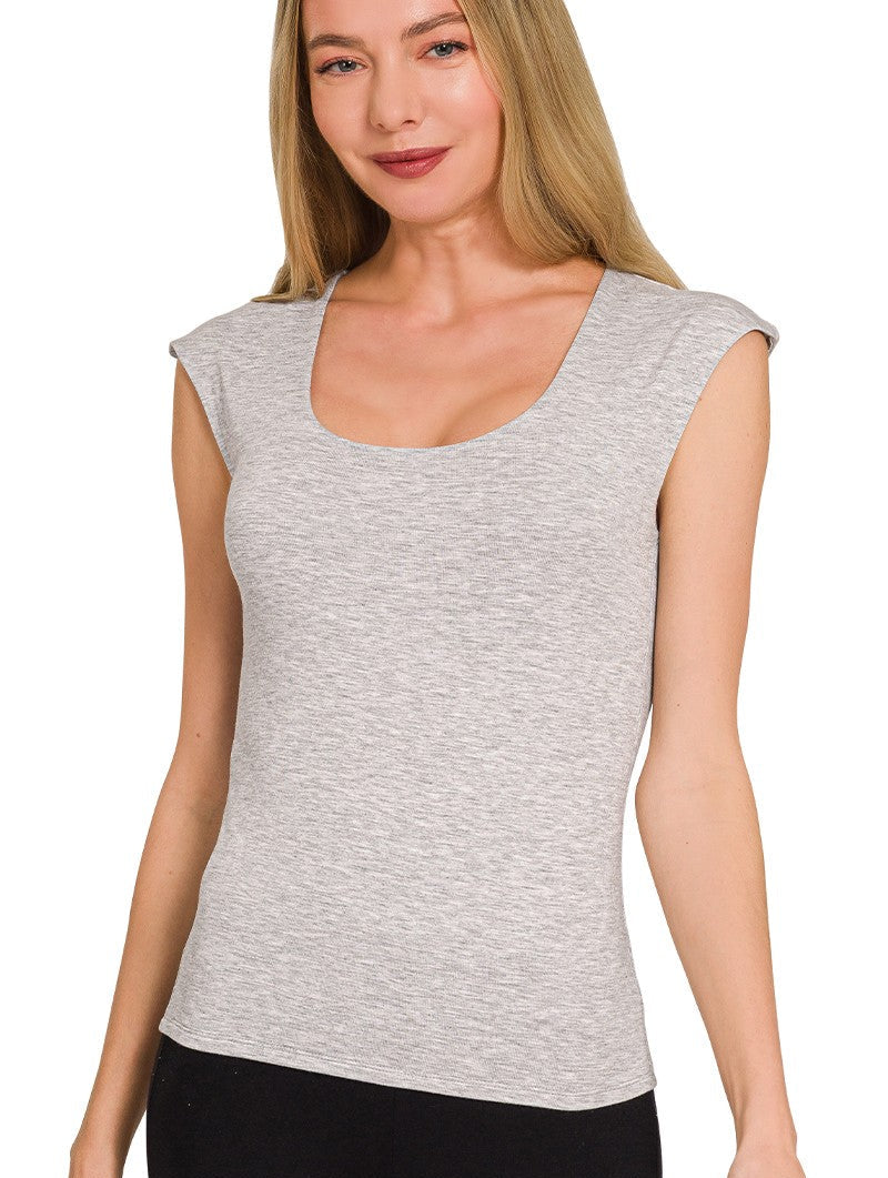 Zenana Double Layered Sleeveless Top