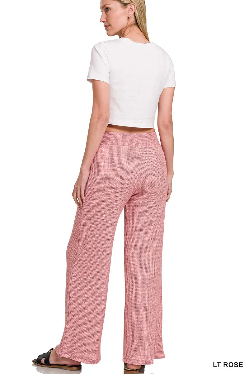 Zenana Sweater Set Light Rose Knit Boxy Top Short Sleeve & Long Pants 2 Pcs 998238cb73524557863430519da4ba7e-Max-Origin Trendsi