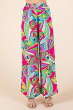 Mittoshop Wide Leg Pants Colorful Fuchsia Abstract Print Elastic Waist FUCHSIA MULTI 99cdb45fd9524dae9633e45850c2ae97-Max-Origin Trendsi