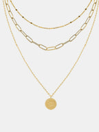 Chain Necklace 18K Gold-Plated Three-Layered Engraved Titanium steel Jewelry 99eec4a4-31a2-4fb1-9e29-21a3c6e8633f-Max Trendsi