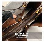 Women's Shoulder Bag Large Pu Leather Black Stylish Multifunction Handbag