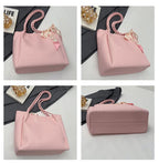 Women's Large Tote Handbag Braided Handle Large PU Leather Zipper Purses