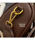 Boston Bag Style Street Trend Large Capacity Soft PU Leather Women's Small Purses