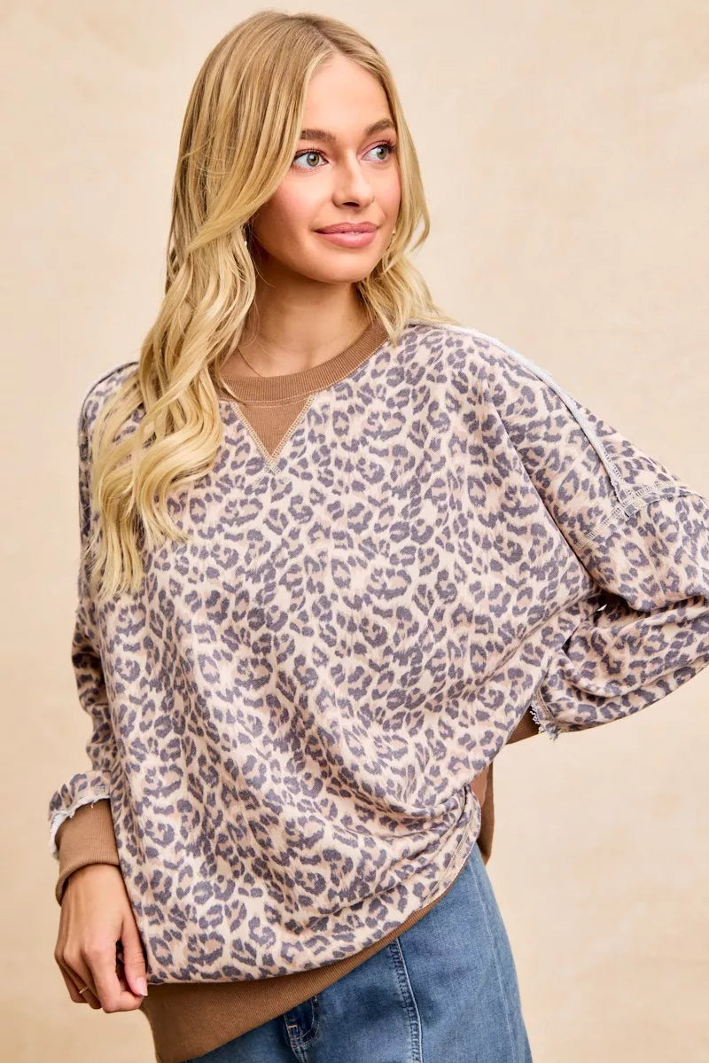 BiBi Leopard Printed French Terry Sweatshirt LEOPARD 9a6166a81f894a8090a89f9d23096fc8-Max-Origin Trendsi