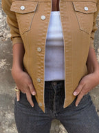 Women's Denim Jacket Short Button Front Long Sleeve with Pockets 9a9e5665-7f3a-44eb-98de-81441a56eef4-Max-Origin Trendsi
