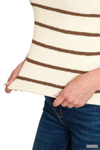 Zenana Knit Tank Top Brown Stripe Round Neck Sleeveless 9ad32298d2e04bc88362fcbfe216dfbf-Max-Origin Trendsi