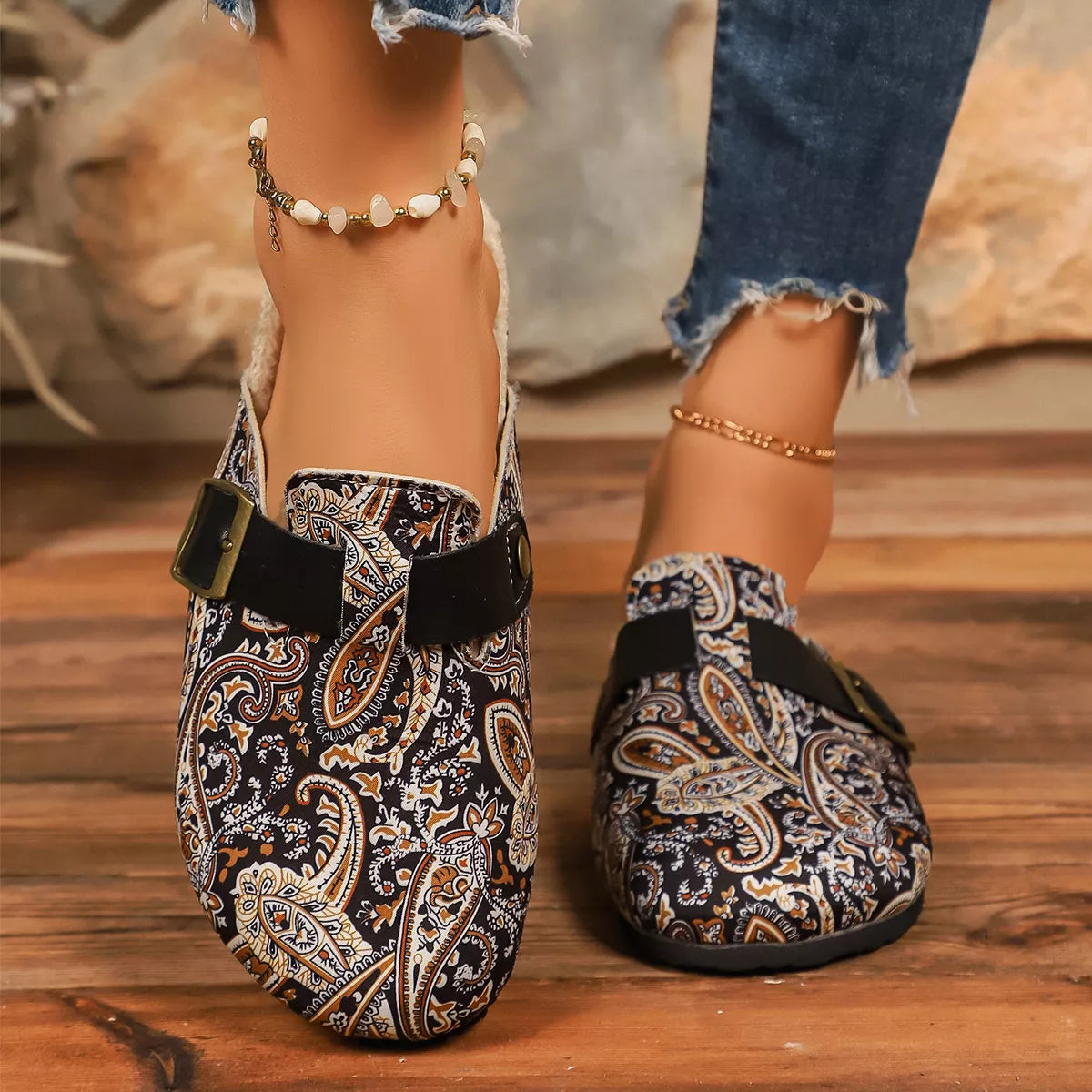 Women's Slip-Ons Colorful Paisley Print Round Toe Flats Shoes Style D 9b087088a11e42ac843821f924937eed-Max-Origin Trendsi