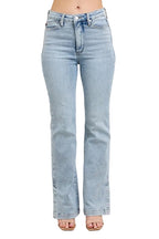 Judy Blue Jeans Tummy Control Light Wash Side Slit Slim Boot Denim Pants Light 9b1fbecf-8def-4b68-9fbf-a5a785effd87-Max Trendsi