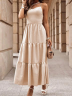 Maxi Dress Beige Crossover Backless Bodice Tiered Smocked Beige 9b70bb32-690c-41f8-b7ca-0952b37d0f8a-Max-Origin Trendsi