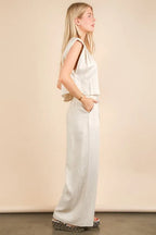VERY J Outfit Set Solid Woven Top & High Waisted Pants Pocketed 2 Pcs 9b72f27ef3234159977424c7f98d4520-Max-Origin Trendsi