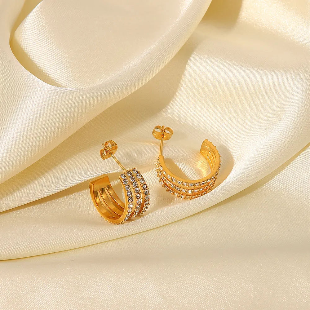C-Hoop Earrings Stainless Steel Inlaid Zircon Gold-plated Jewelry 9b8800c4-9dd9-4d4d-8f6d-42b699fd01c5-Max Trendsi
