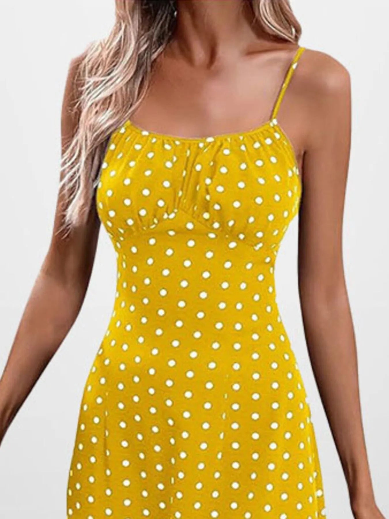 Cami Midi Dress Floral Polka Dot Printed Side Slit Tied Strappy Dresses 9bc605e9-e193-4417-8597-61190ddaa16a-Max-Origin Trendsi