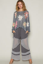 POL Women Knit Top Charcoal Flower Long Sleeve Oversized High Low Sweater 9bd6edb3-3108-4ab9-a2cb-9fdd407c8907-Max Trendsi