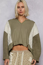 POL Cropped Knit Top Olive Mix Thermal Floral Pattern Quilted Raw Edge Blouse 9beb0680-34ef-454a-97c1-1b90190707e3-Max-Origin Trendsi