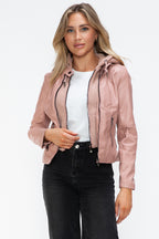 Snobbish Faux Leather Women Jacket Mauve Zip Up Drawstring Hooded 9c3211de-c541-4040-beda-8379ad5a1b60-Max_89c53b91-b3a9-414f-bac0-4bdbb14d3af6 Trendsi