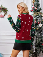 Christmas Sweater Dinosaur Element Round Neck Long Sleeve Pullover 9c3d91b4-b108-46b5-821b-9b0d945f718c-Max Trendsi