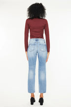 Kancan Boyfriend Jeans Women's High Rise Distressed Cotton Denim Pants 9c6e954860494e5ab4e8673d7ddd0527-Max-Origin Trendsi