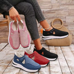 Breathable Mesh Cutout Slip-On Flats