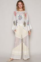 POL Women Knit Top White Flower Long Sleeve Oversized High Low Sweater 9cb44c16-b3f5-4705-a245-16a949c6e815-Max Trendsi