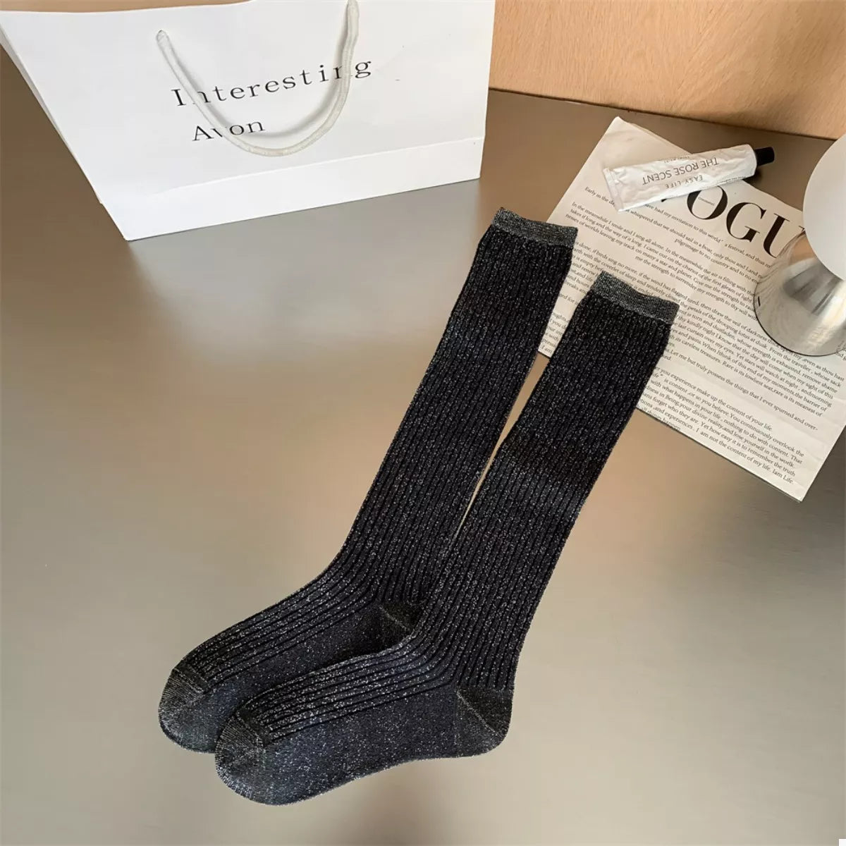 Knee-High Women's Socks Scrunch 1-pair 9cf887db-db85-457f-8f87-1a56fa4fa2b4-Max-Origin Trendsi