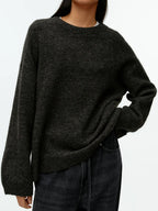 Women Sweater Round Neck Drop Shoulder Long Sleeve Soft Solid Pullover 9cffccbd-d5c7-49e8-961e-d7d3de05c91e-Max Trendsi