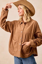 BiBi Corduroy Womens Shacket Camel Relaxed Fit with Back Pleat 9d44a3bb7e8f4add8693761be3ea489c-Max-Origin Trendsi