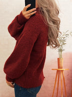 Women's Sweater Ribbed Knit Turtleneck Long Sleeve Pullover 9d45d5a6ab8948a988e9392341b474dc-Max-Origin Trendsi