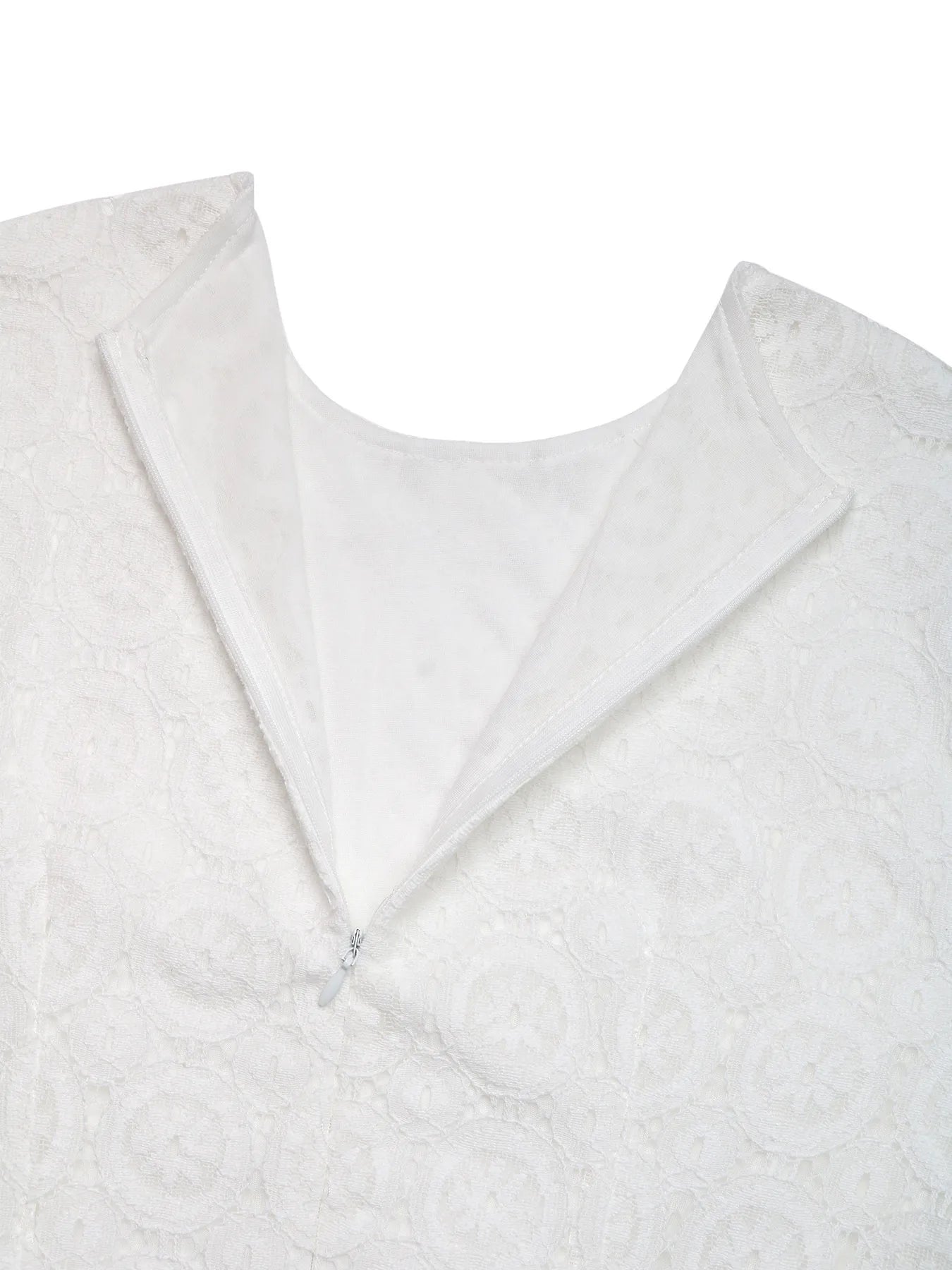 Midi Dress White Crochet Lave Floral Long Sleeve Zipper Lined 9d63e003c4ba4213b314765f80f9fa82-Max-Origin Trendsi