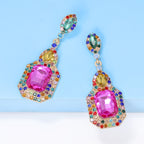 Dangle Earrings Alloy Rhinestone Square Colorful Women Fashion Jewelry 9d7f7292-6660-454c-96da-3497c5d53ba5-Max Trendsi