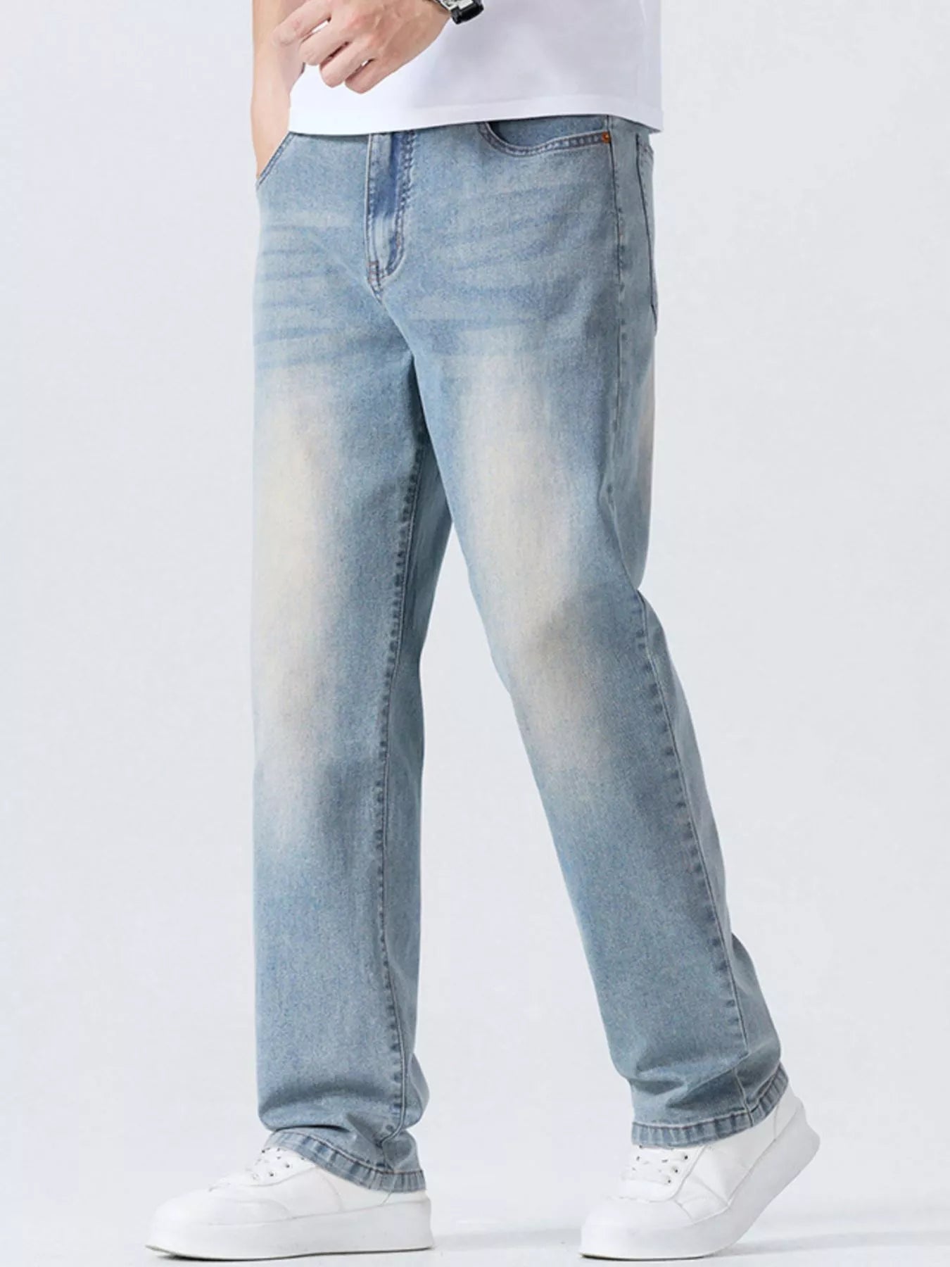 Men's Jeans Light Blue Wash Loose Fit Denim Pants 9d7fc4e8-9b22-4330-93f5-36b9c1c92c22-Max-Origin Trendsi
