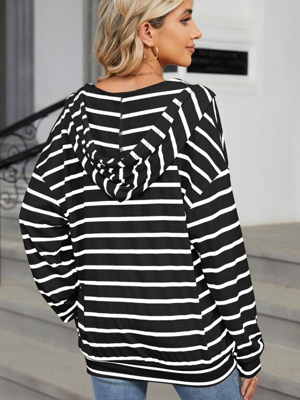 Drawstring Striped Long Sleeve Hoodie 9dac826b-59e6-4ddf-9fd2-6a84a6e8eb83-Max_7ca302a0-5f11-410d-8a31-62a12108468a Trendsi