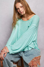 POL Round Neck Long Sleeve Exposed Seam Top with Chest Pocket 9db78a8f-5b72-456a-9a98-a81eb6feabbf-Max-Origin Trendsi