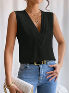 Cami Tank Top Women's V-Neck Pleated Sleeveless Elegant Blouse 9dc4ef23-d843-4d26-b581-723af975d07e-Max-Origin Trendsi