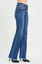 RISEN Bootcut Jeans Mid Rise Frayed Waistband Hem Detail Plus Sizes 9dce4ff0c8804203b7e2cc65a80ebad7-Max-Origin Trendsi