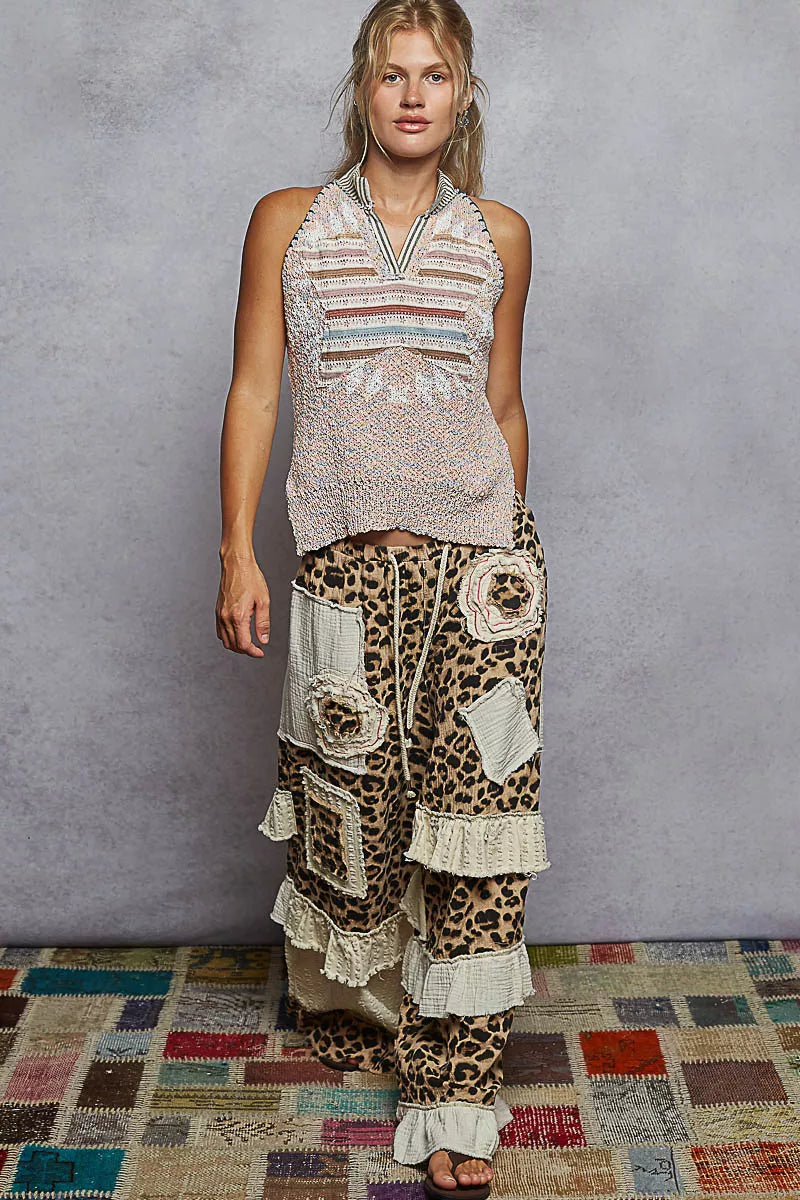 POL Womens Sweater Vest Light Pink Striped Collar with Star Patch 9dd30bfe-cebc-4ba3-a1c6-6953f00631f1-Max-Origin Trendsi