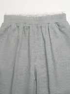 Women's Joggers Gray Wide Leg Lace Waistband Detail Casual Pants 9ddbe625ff644c5d87928f8dbf28a152-Max-Origin Trendsi
