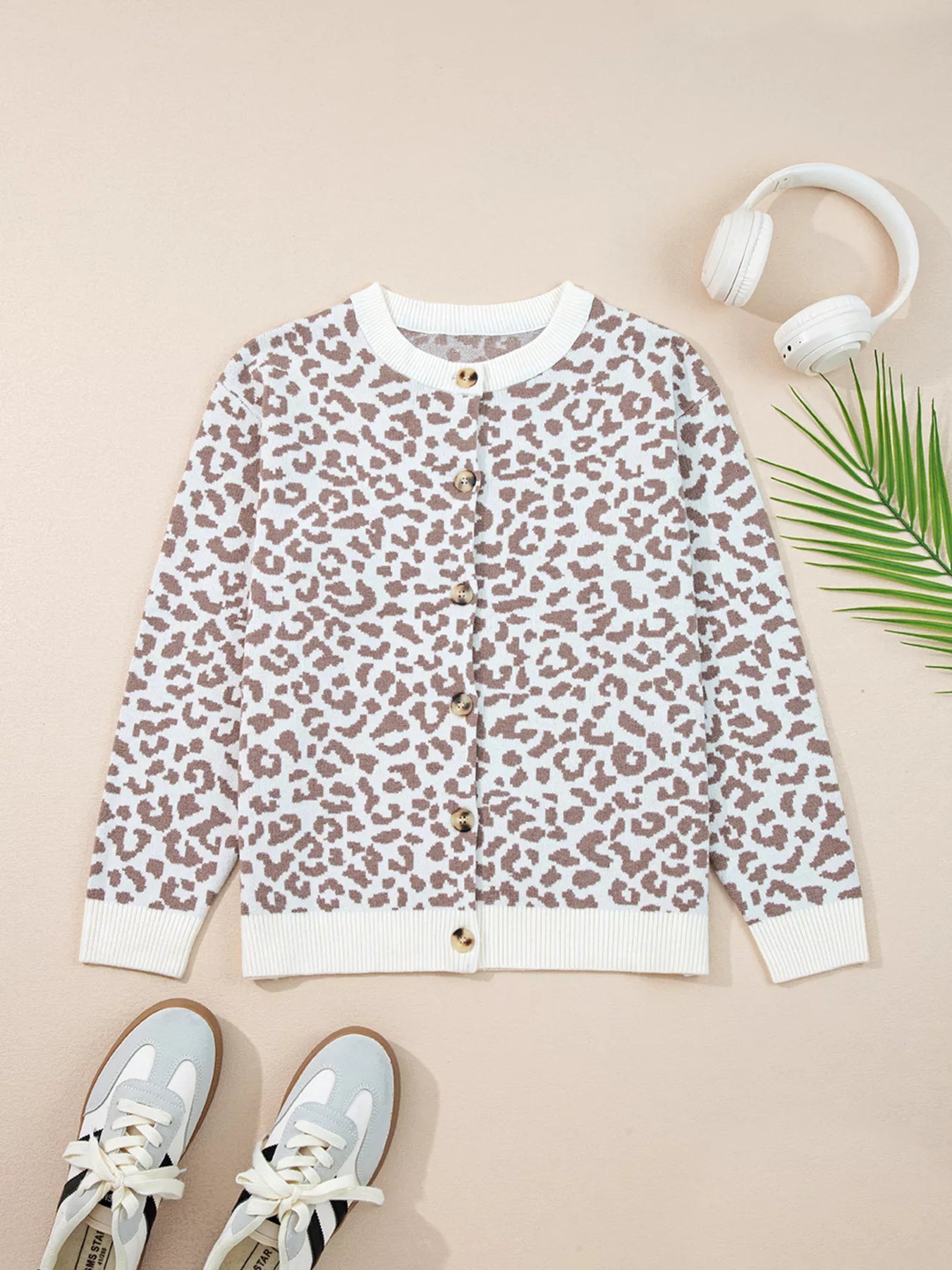 Leopard Women's Cardigan Chunky Knitted Drop Shoulder Long Sleeve Buttoned 9de63c64729a47e1b91e70b5448a6d7c-Max-Origin Trendsi