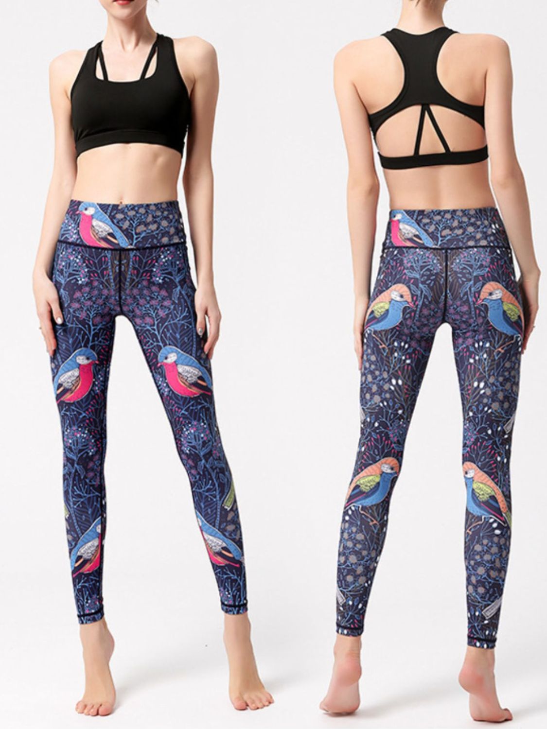 Active Leggings Floral Colorful Printed High Waist Highly stretchy 9e282dc5-5cbd-4f41-b725-057536765b0c-Max Trendsi