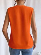 Cami Tank Top Women's V-Neck Pleated Sleeveless Elegant Blouse 9e316a00-66d3-4971-ac31-496a9b5a7c16-Max-Origin Trendsi
