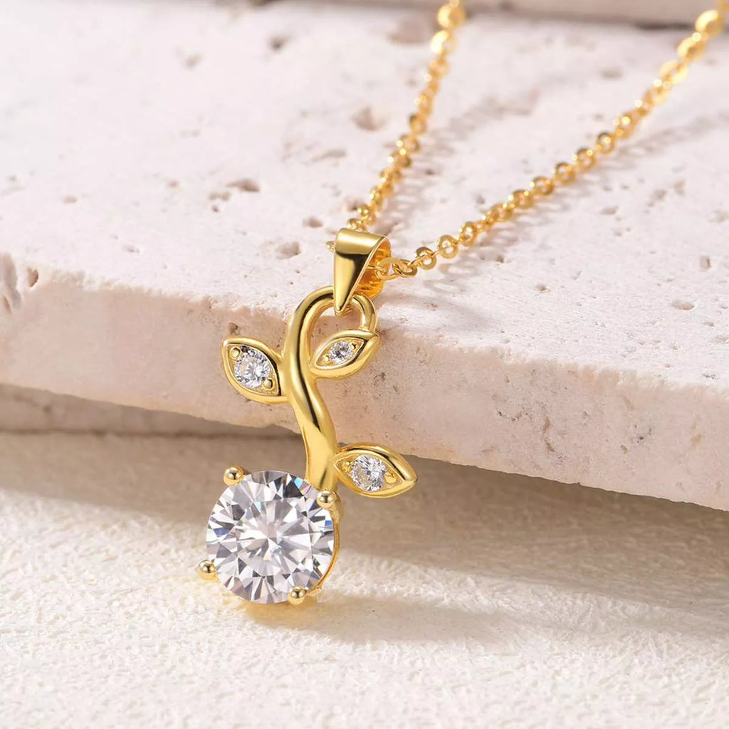 1.2 Carat Moissanite Women's Pendant 18K Gold-Plated Necklace 925 Sterling Silver 9e463cfe-f72e-4716-8284-a52ba595e496-Max-Origin Trendsi