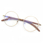 Round Frame Glasses with Metal Frame and Polycarbonate Lenses