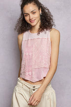 POL Cropped Tank Top Pink Blush Ribbed Round Neck with Lace Detail 9ec38331-470a-4b18-9813-df96ebdc9f2b-Max-Origin Trendsi