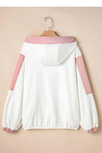 Hoodie Color Block Half Zip Long Sleeve Hooded Sweatshirt 9f1c8fe0-3e21-463b-b90b-28648cf75f29-Max Trendsi