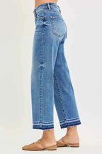 RISEN Cropped Boyfriend Jeans Slouchy Raw Hem Medium Wash Denim Plus Sizes 9f7b7af1cd0c419ca85ff48f6e147e66-Max-Origin Trendsi