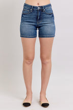 Judy BlueShorts High Waist Denim Shorts Medium Wash Medium 9f88dd5c-7d11-48bf-8e33-c6f985ecae6b-Max Trendsi