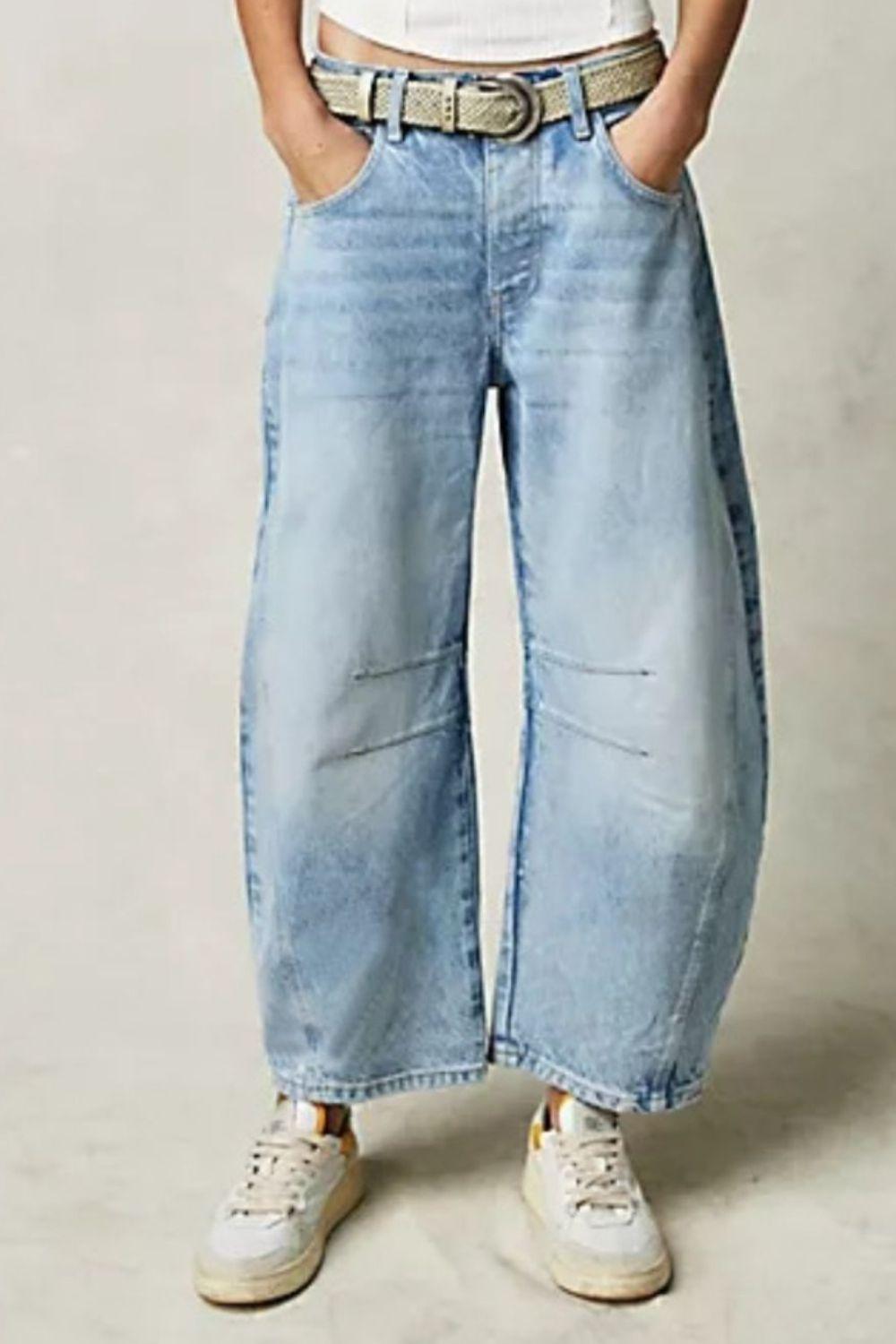 Wide Leg Jeans with Pockets Casual Denim Loose Pants 9f999c5f-4f5d-46e6-baf7-f134bc3911e2-Max Trendsi