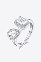 Murray 1 Carat Moissanite Stone Silver Open Ring 925 Sterling Platinum-plated 9fd65b650c3f42cb985ffc7577027572-Max Trendsi