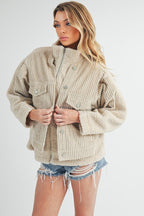 Aemi + Co Corduroy Sherpa Jacket Fake Two Pieces Turtleneck with Pockets 9fea2c06-a255-408a-8bd7-d06ba532eb8f-Max Trendsi